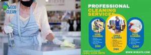 Cleaning Service Ad Facebook Cover Photo template