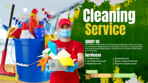 Groen Cleaning Service Ad Template Miniatura de YouTube