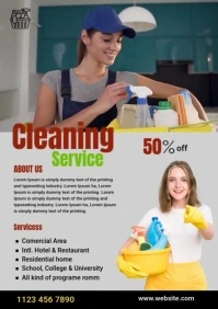 Cleaning Service Ad Template A3