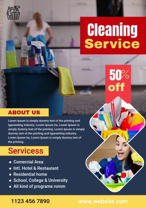 Plantilla de Cleaning Service Ad Template PosterMyWall Plantilla de Cleaning Service Ad Template PosterMyWall