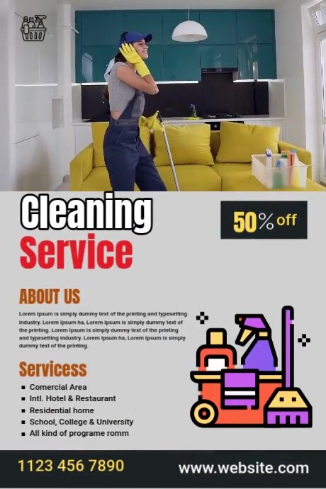 Cleaning Service Ad Template PosterMyWall Cleaning Service Ad Template PosterMyWall