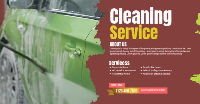 Cleaning Service Ad Template Foto di copertina per gruppo Facebook