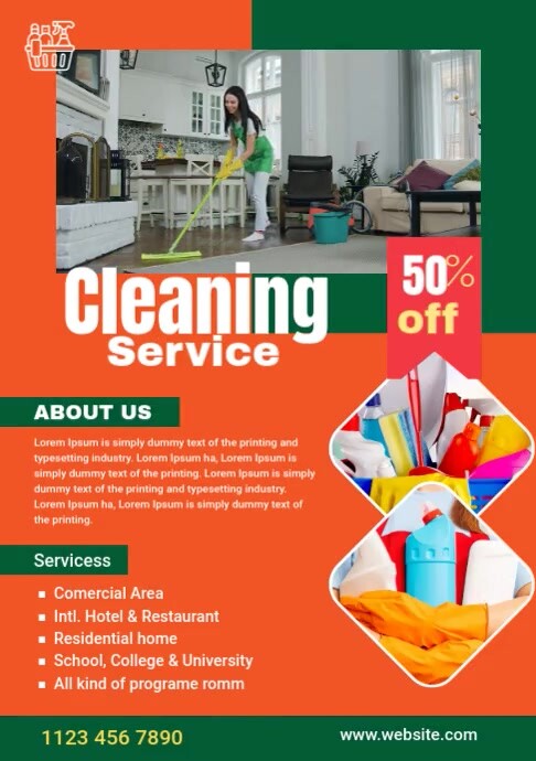 Cleaning Service Ad Template PosterMyWall Cleaning Service Ad Template PosterMyWall