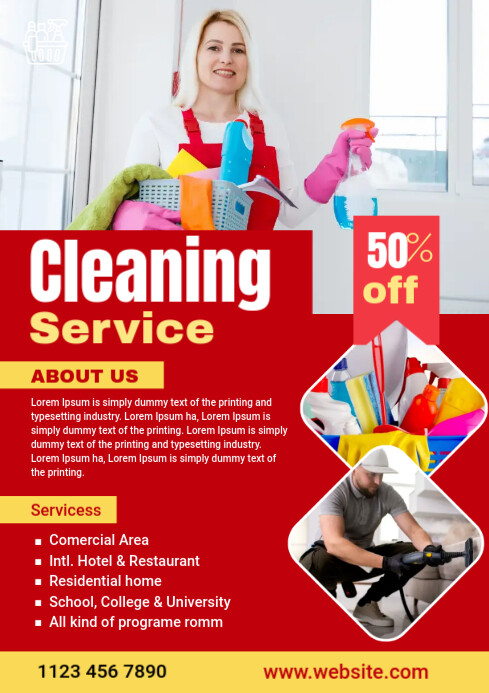 Cleaning Service Ad Template A2