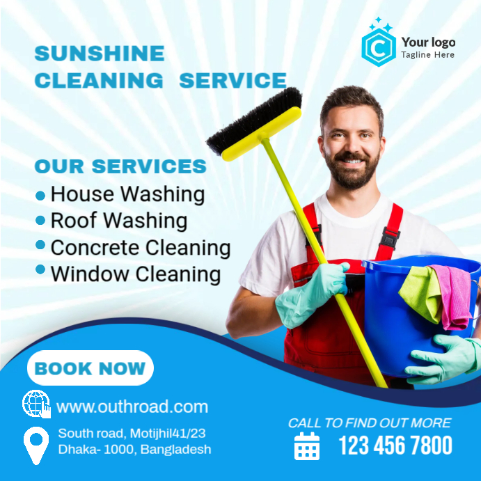 Cleaning  Service ADS Instagram Post template
