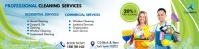 Cleaning service banner Cartel de 2 × 8 pulg. template