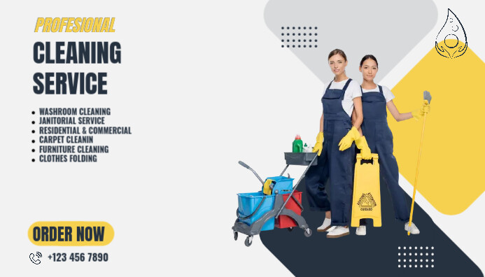Cleaning Service Business Card Template | PosterMyWall cleaning-service-business-card-template-postermywall