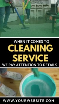 cleaning service company  FLYER Business Card template