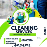 cleaning service Instagram Post template
