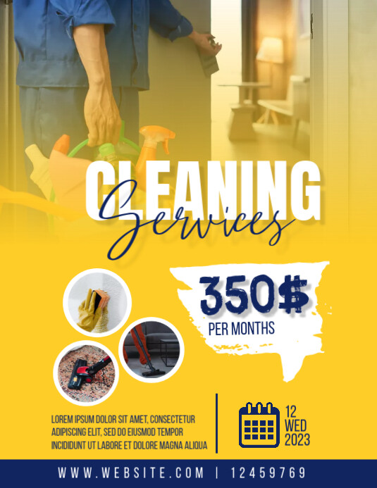 Cleaning service Flyer (US Letter) template