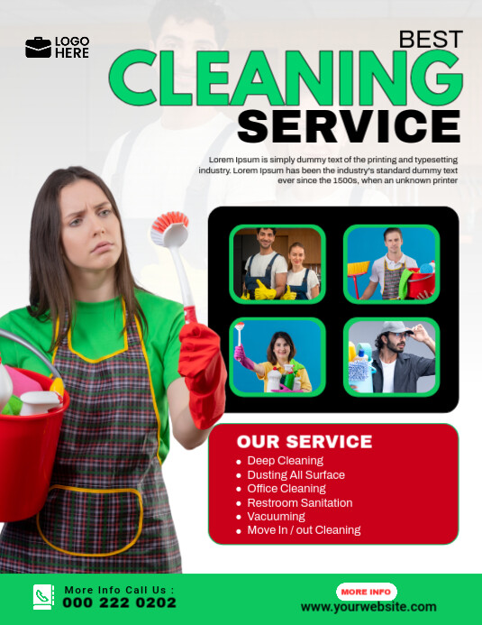 CLEANING SERVICE Flyer (US Letter) template