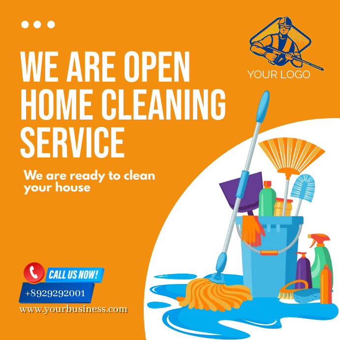 Cleaning service Instagram Post template