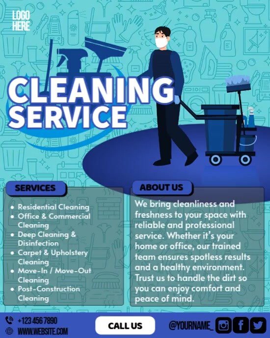 Cleaning Service Instagram Portrait template