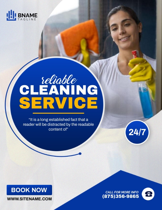 Cleaning Service ใบปลิว (US Letter) template