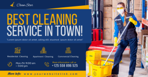Cleaning Service Facebook Shared Post Design template