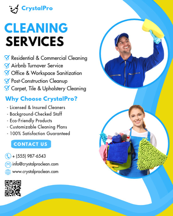 Cleaning Service Flyer Instagram Portrait template