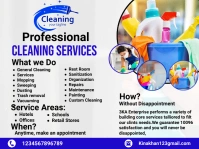 cleaning service flyers, cleaning & sanitizat Yard Sign template