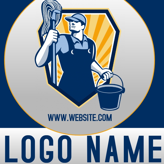 CLEANING SERVICE logo icon Logótipo template