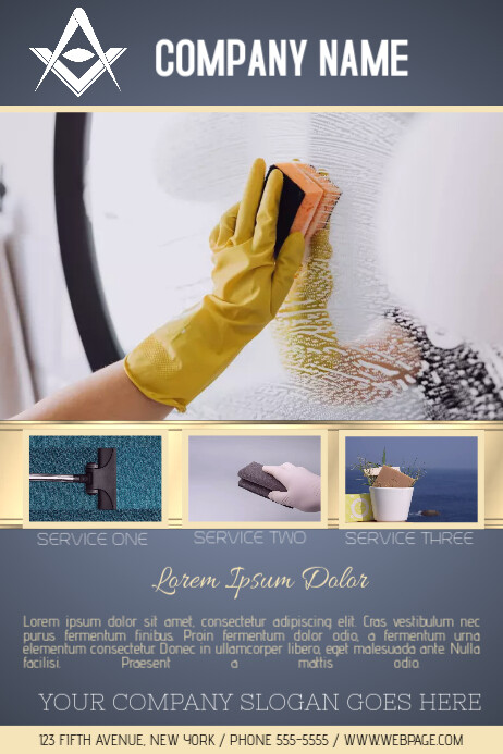cleaning service flyer newsletter template postermywall