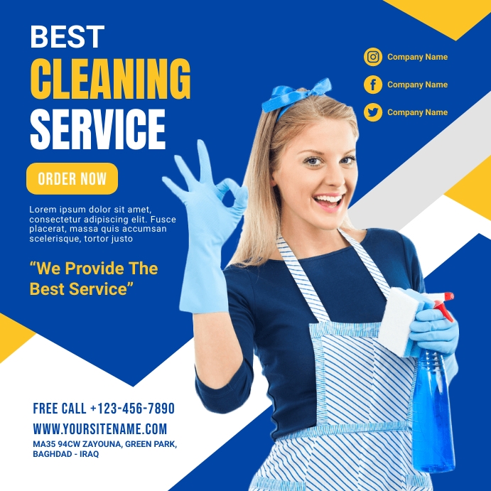 Copy of Cleaning Service Post - Home Cleaning | PosterMyWall