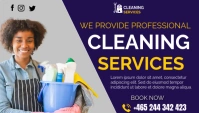 cleaning service poster Blog Header template