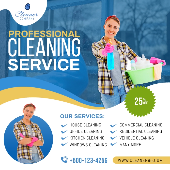 Copy of Cleaning service promotion instagram post | PosterMyWall