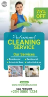 Cleaning service roll up banner Spanduk Gulir Atas 3' × 6' template