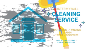 Cleaning Service video ad banner template Digitalt display (16:9)