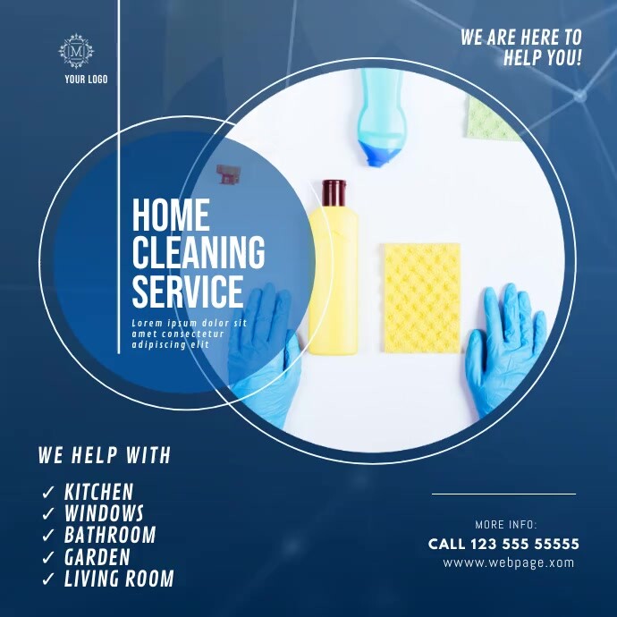 Cleaning Service Video Ad Template PosterMyWall