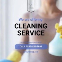 Cleaning Service Video Ad Template Vierkant (1:1)