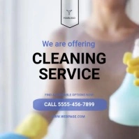 Cleaning Service Video Ad Template Square (1:1)