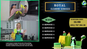 Cleaning Service video Flyer Digitale Vertoning (16:9) template