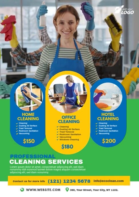 Cleaning Service Video Template | PosterMyWall