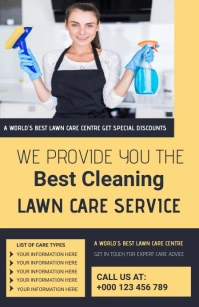 Cleaning services,washing ,event,spring Tabloid template