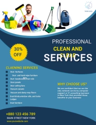 Cleaning services,washing ,event 传单(美国信函) template