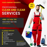 Cleaning services,washing ,event โพสต์บน Instagram template