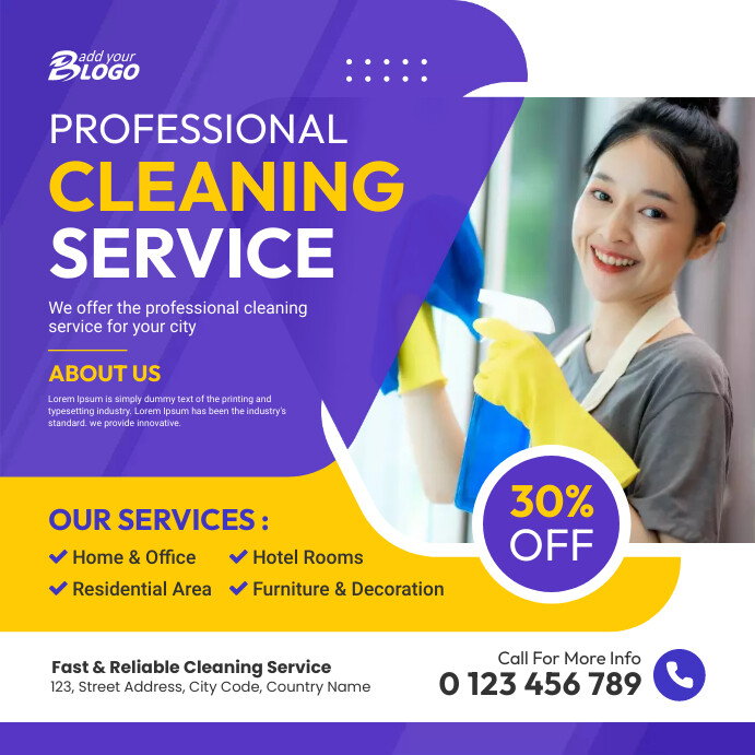 Cleaning Services Ad Template PosterMyWall Cleaning Services Ad Template PosterMyWall