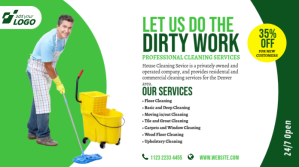 Cleaning Services Ad Pos Twitter template