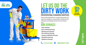 Cleaning Services Ad Imagen Compartida en Facebook template