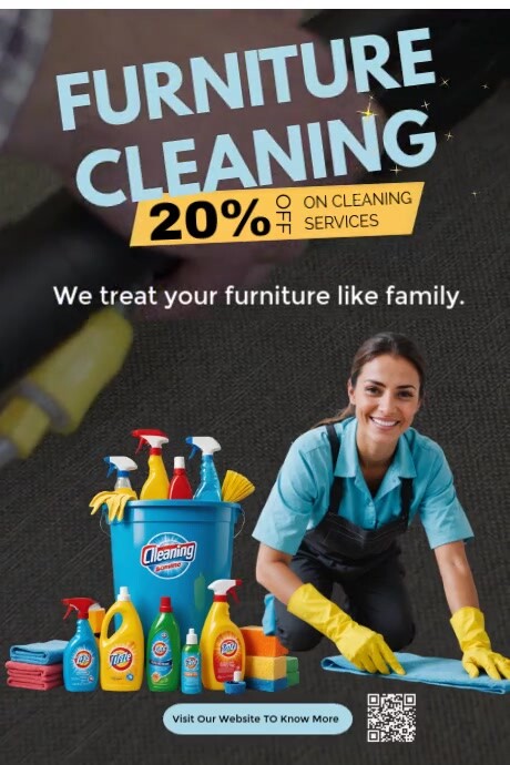 Cleaning services ad Poster template
