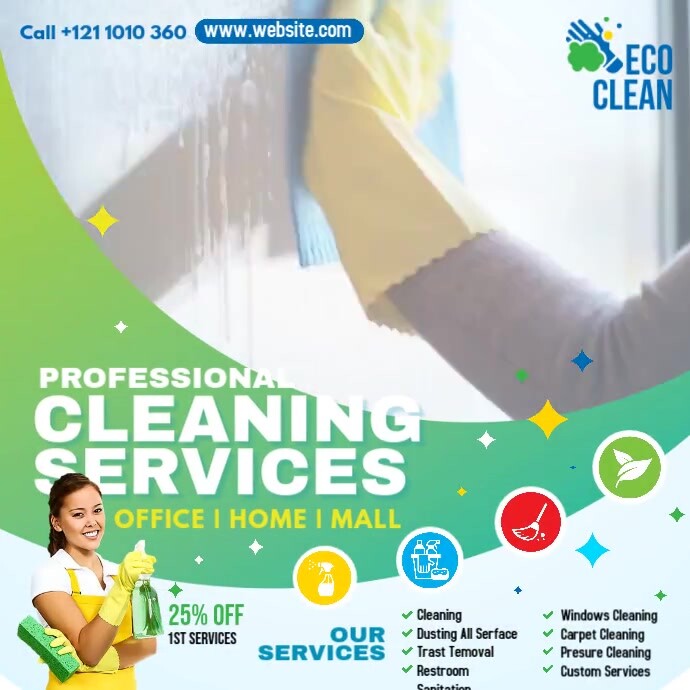 Copy of Cleaning Services Ad PosterMyWall
