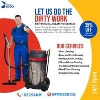 Cleaning Services Ad Instagram Post template