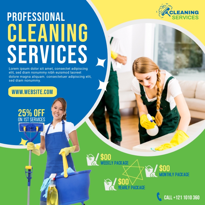 Cleaning Services Ads Pos Instagram template