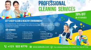 Cleaning Services Ads Digital Display (16:9) template