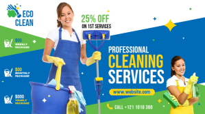 Cleaning Services Ads Publicación de Twitter template