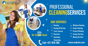 Cleaning Services Ads Gambar Bersama Facebook template