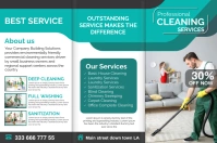 Cleaning services brochure design Poster template