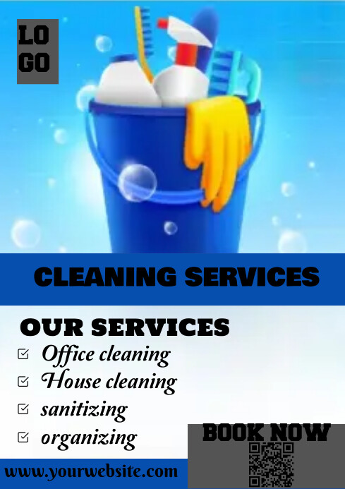 Cleaning services A4 template