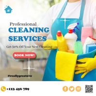 Cleaning Services Instagram Post template