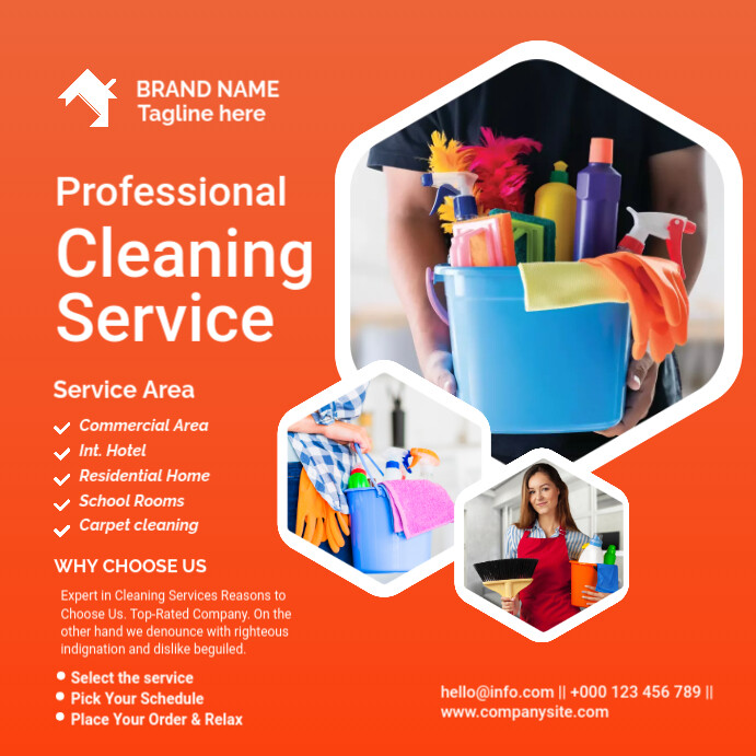 Cleaning Services Instagram Post template